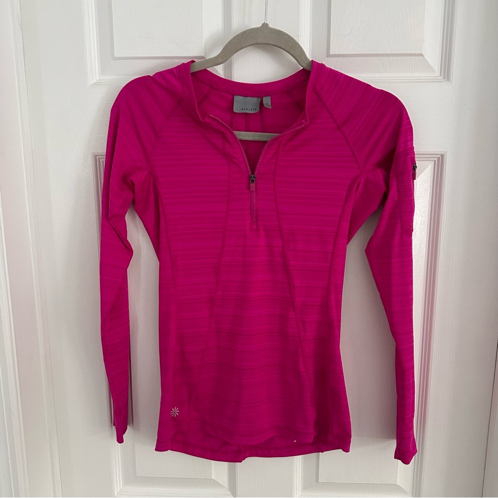 Athlete Fuchsia Pink Quarter-Zip Women's Active Top Size XS